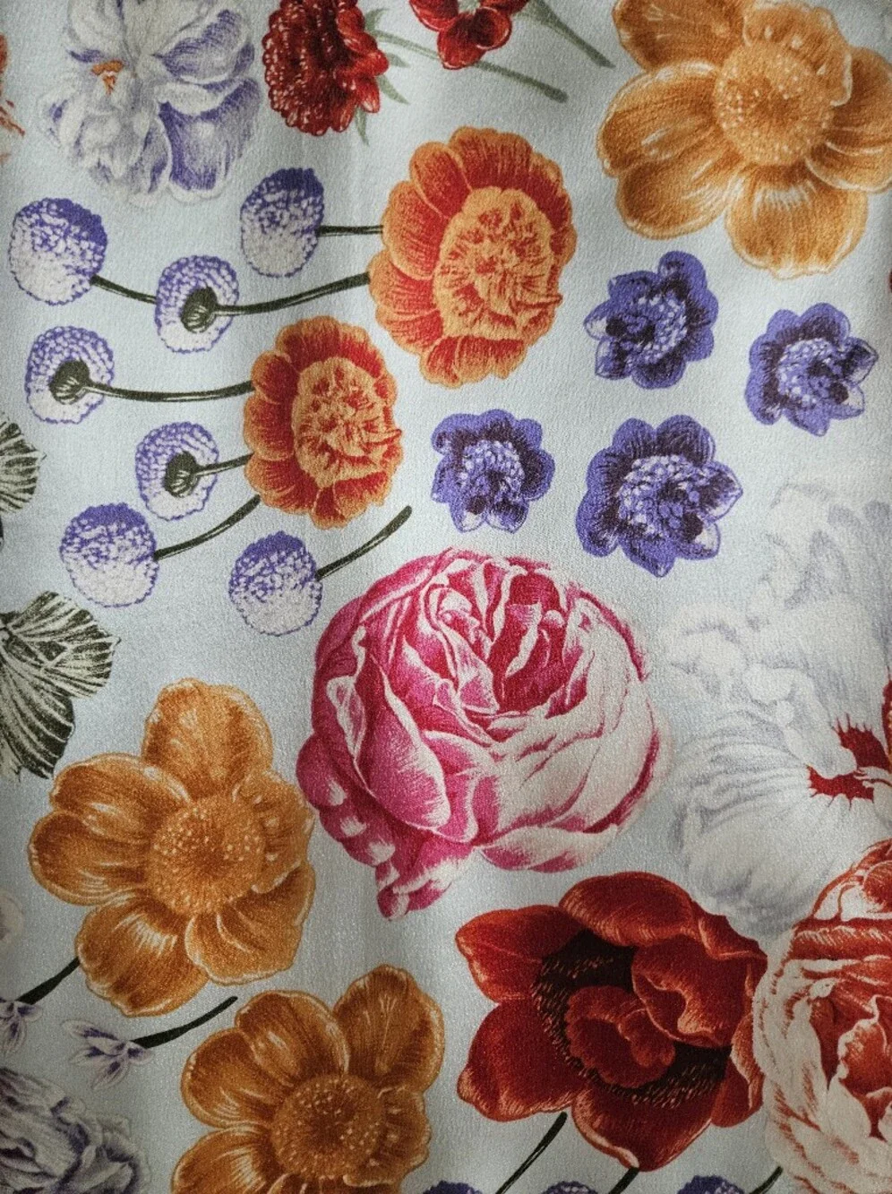 VTG METROPOLITAN MUSEUM OF ART Floral Botanical Silk Square Scarf | SZ 34